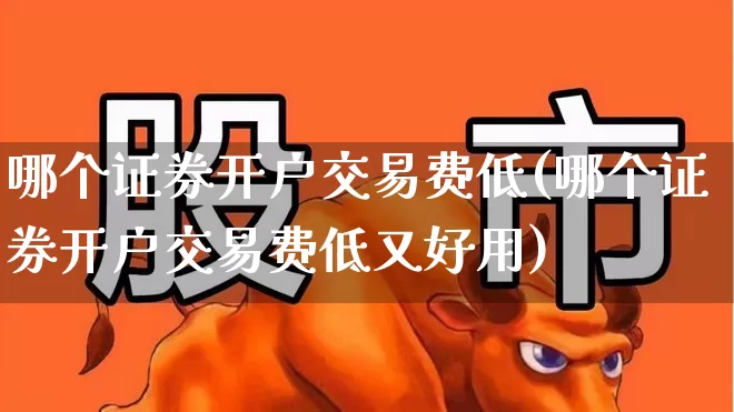 哪个证券开户交易费低(哪个证券开户交易费低又好用)_https://www.wanyuyiyao.com_上交所_第1张