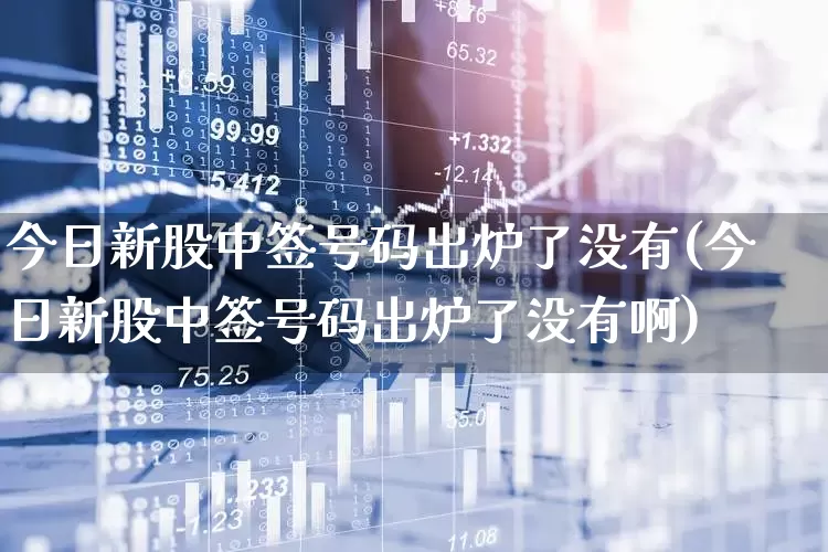 今日新股中签号码出炉了没有(今日新股中签号码出炉了没有啊)_https://www.wanyuyiyao.com_上交所_第1张
