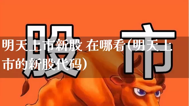 明天上市新股 在哪看(明天上市的新股代码)_https://www.wanyuyiyao.com_科创板_第1张
