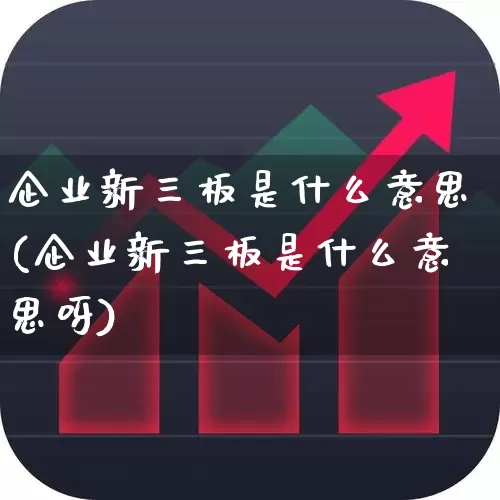 企业新三板是什么意思(企业新三板是什么意思呀)_https://www.wanyuyiyao.com_科创板_第1张