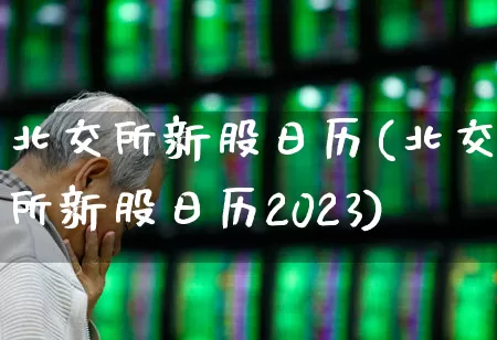 北交所新股日历(北交所新股日历2023)_https://www.wanyuyiyao.com_科创板_第1张