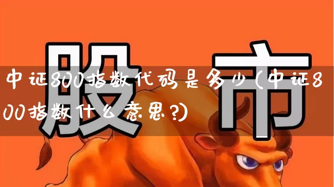 中证800指数代码是多少(中证800指数什么意思?)_https://www.wanyuyiyao.com_深交所_第1张