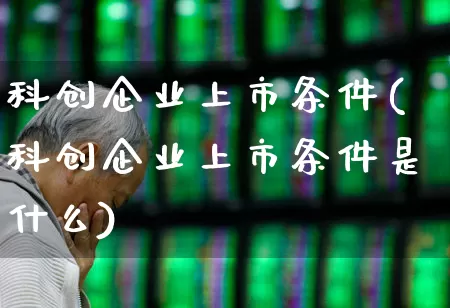科创企业上市条件(科创企业上市条件是什么)_https://www.wanyuyiyao.com_上交所_第1张