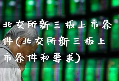 北交所新三板上市条件(北交所新三板上市条件和要求)_https://www.wanyuyiyao.com_上交所_第1张