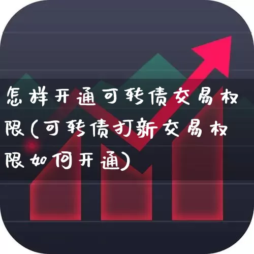 怎样开通可转债交易权限(可转债打新交易权限如何开通)_https://www.wanyuyiyao.com_北交所_第1张
