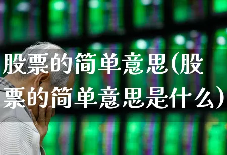 股票的简单意思(股票的简单意思是什么)_https://www.wanyuyiyao.com_北交所_第1张