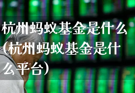 杭州蚂蚁基金是什么(杭州蚂蚁基金是什么平台)_https://www.wanyuyiyao.com_创业板_第1张