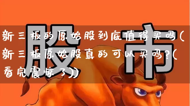 新三板的原始股到底值得买吗(新三板原始股真的可以买吗?(看完震惊了))_https://www.wanyuyiyao.com_科创板_第1张