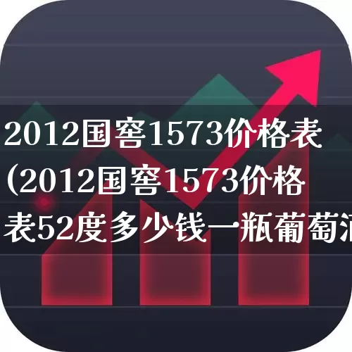 2012国窖1573价格表(2012国窖1573价格表52度多少钱一瓶葡萄酒)_https://www.wanyuyiyao.com_上交所_第1张