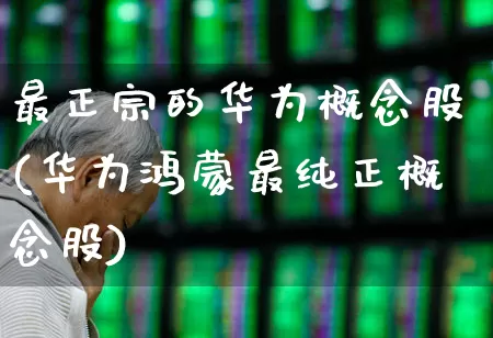 最正宗的华为概念股(华为鸿蒙最纯正概念股)_https://www.wanyuyiyao.com_创业板_第1张