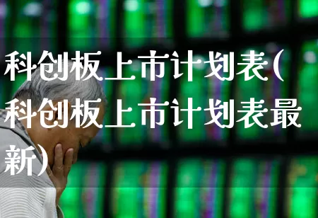 科创板上市计划表(科创板上市计划表最新)_https://www.wanyuyiyao.com_创业板_第1张