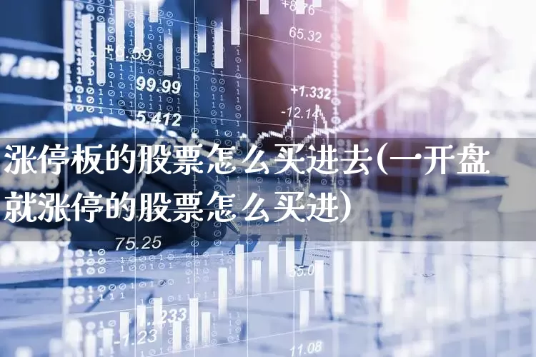 涨停板的股票怎么买进去(一开盘就涨停的股票怎么买进)_https://www.wanyuyiyao.com_北交所_第1张