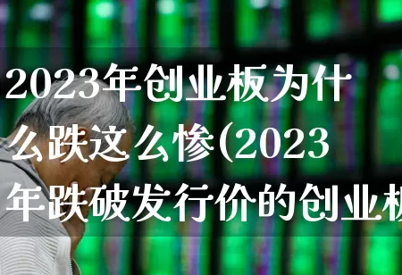 2023年创业板为什么跌这么惨(2023年跌破发行价的创业板)_https://www.wanyuyiyao.com_上交所_第1张