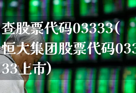 查股票代码03333(恒大集团股票代码03333上市)_https://www.wanyuyiyao.com_北交所_第1张