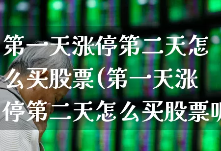 第一天涨停第二天怎么买股票(第一天涨停第二天怎么买股票呢)_https://www.wanyuyiyao.com_创业板_第1张