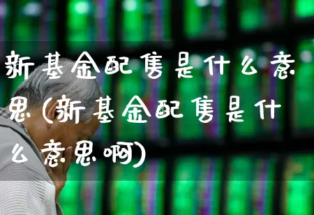 新基金配售是什么意思(新基金配售是什么意思啊)_https://www.wanyuyiyao.com_深交所_第1张