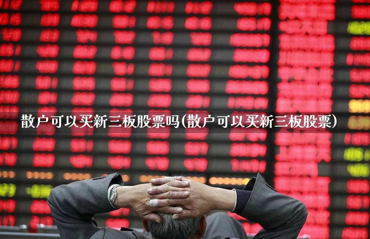 散户可以买新三板股票吗(散户可以买新三板股票)_https://www.wanyuyiyao.com_科创板_第1张