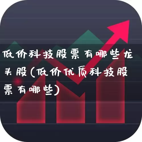 低价科技股票有哪些龙头股(低价优质科技股票有哪些)_https://www.wanyuyiyao.com_上交所_第1张