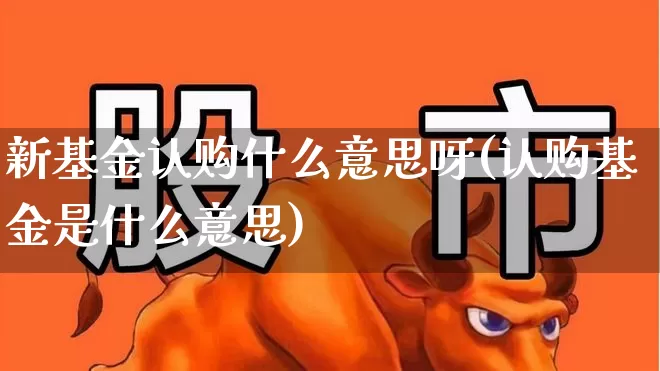 新基金认购什么意思呀(认购基金是什么意思)_https://www.wanyuyiyao.com_创业板_第1张