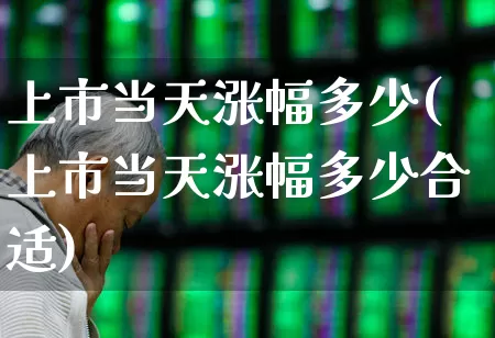 上市当天涨幅多少(上市当天涨幅多少合适)_https://www.wanyuyiyao.com_科创板_第1张