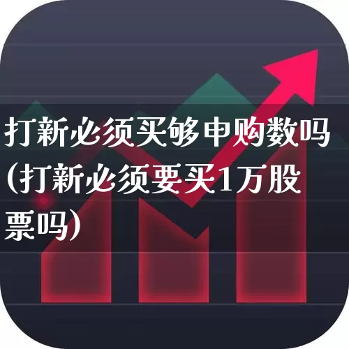 打新必须买够申购数吗(打新必须要买1万股票吗)_https://www.wanyuyiyao.com_上交所_第1张