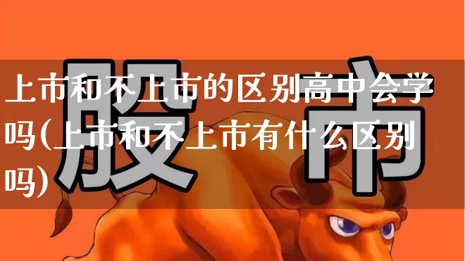 上市和不上市的区别高中会学吗(上市和不上市有什么区别吗)_https://www.wanyuyiyao.com_深交所_第1张