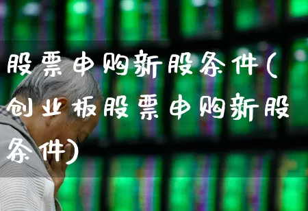 股票申购新股条件(创业板股票申购新股条件)_https://www.wanyuyiyao.com_科创板_第1张
