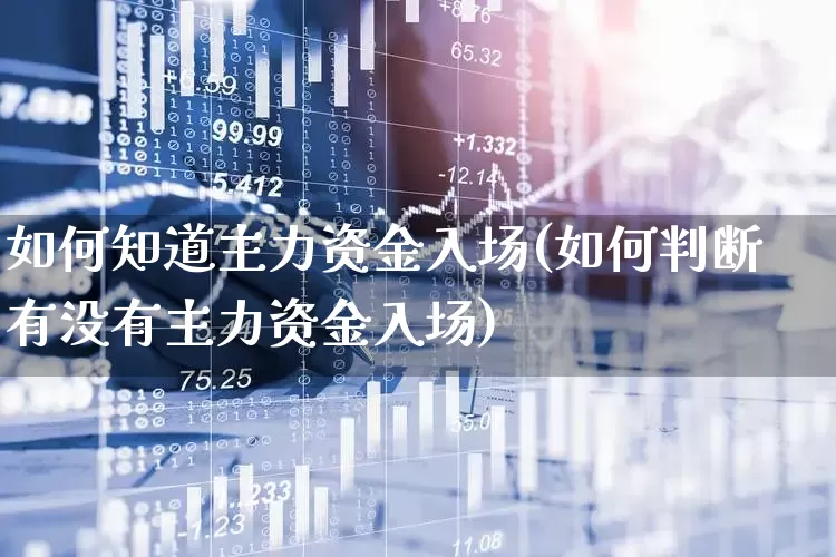 如何知道主力资金入场(如何判断有没有主力资金入场)_https://www.wanyuyiyao.com_上交所_第1张