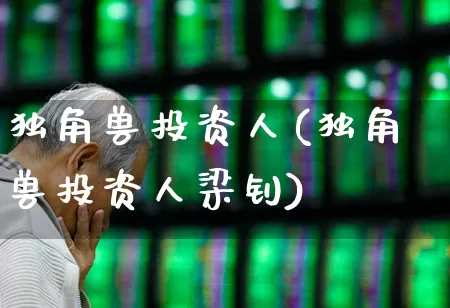 独角兽投资人(独角兽投资人梁钊)_https://www.wanyuyiyao.com_创业板_第1张