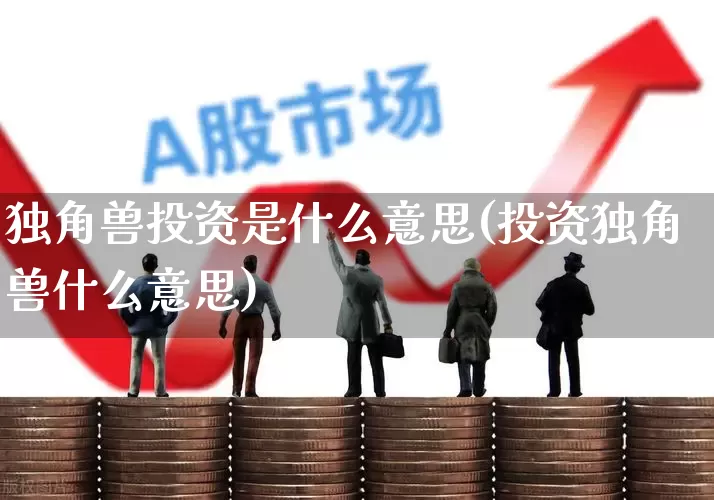 独角兽投资是什么意思(投资独角兽什么意思)_https://www.wanyuyiyao.com_深交所_第1张