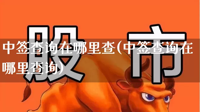 中签查询在哪里查(中签查询在哪里查询)_https://www.wanyuyiyao.com_科创板_第1张