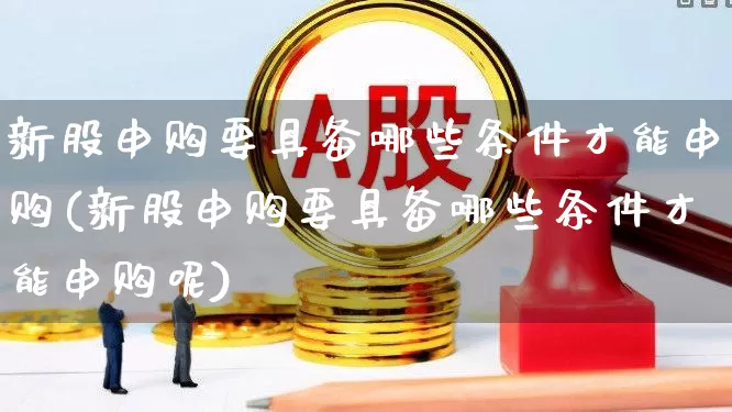 新股申购要具备哪些条件才能申购(新股申购要具备哪些条件才能申购呢)_https://www.wanyuyiyao.com_上交所_第1张