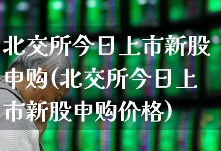 北交所今日上市新股申购(北交所今日上市新股申购价格)_https://www.wanyuyiyao.com_创业板_第1张