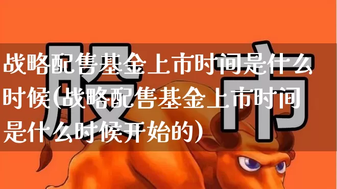 战略配售基金上市时间是什么时候(战略配售基金上市时间是什么时候开始的)_https://www.wanyuyiyao.com_上交所_第1张