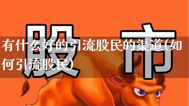 有什么好的引流股民的渠道(如何引流股民)_https://www.wanyuyiyao.com_科创板_第1张