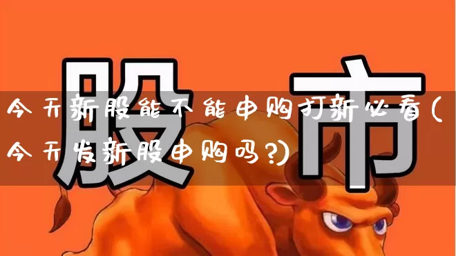 今天新股能不能申购打新必看(今天发新股申购吗?)_https://www.wanyuyiyao.com_北交所_第1张