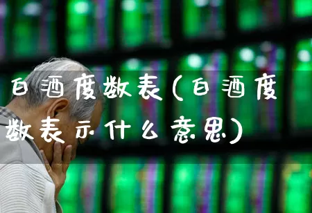 白酒度数表(白酒度数表示什么意思)_https://www.wanyuyiyao.com_深交所_第1张