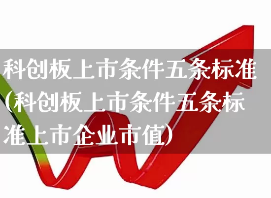 科创板上市条件五条标准(科创板上市条件五条标准上市企业市值)_https://www.wanyuyiyao.com_上交所_第1张