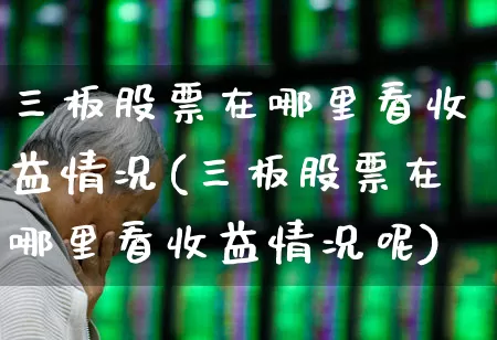 三板股票在哪里看收益情况(三板股票在哪里看收益情况呢)_https://www.wanyuyiyao.com_北交所_第1张