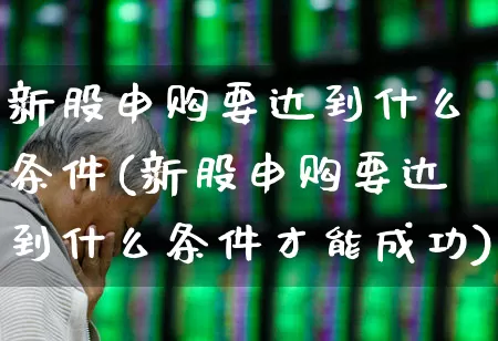 新股申购要达到什么条件(新股申购要达到什么条件才能成功)_https://www.wanyuyiyao.com_北交所_第1张