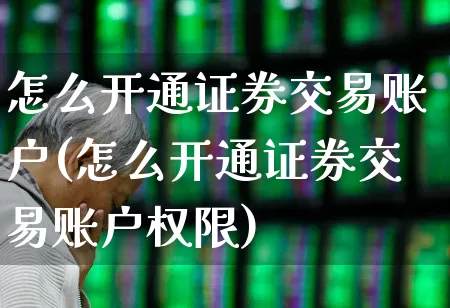 怎么开通证券交易账户(怎么开通证券交易账户权限)_https://www.wanyuyiyao.com_北交所_第1张