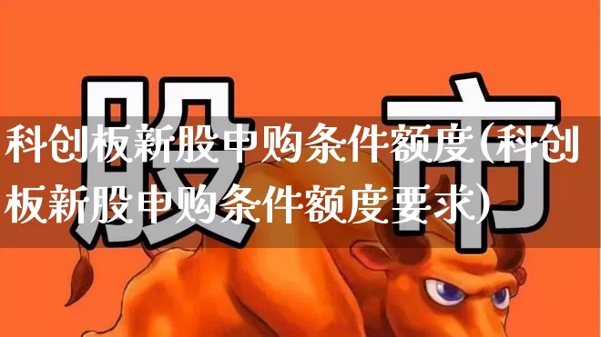 科创板新股申购条件额度(科创板新股申购条件额度要求)_https://www.wanyuyiyao.com_北交所_第1张