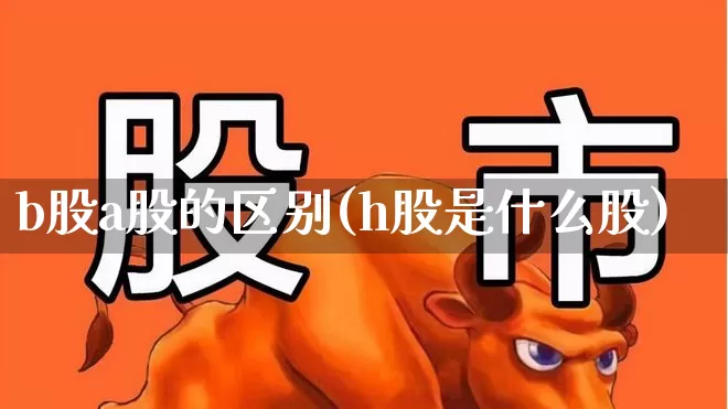 b股a股的区别(h股是什么股)_https://www.wanyuyiyao.com_上交所_第1张