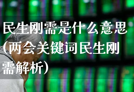 民生刚需是什么意思(两会关键词民生刚需解析)_https://www.wanyuyiyao.com_创业板_第1张