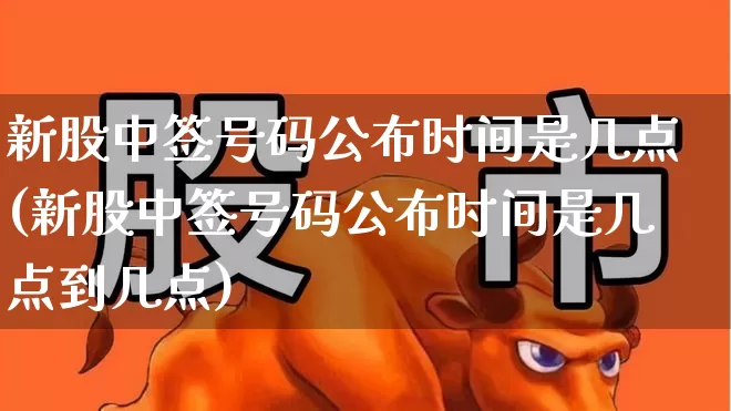 新股中签号码公布时间是几点(新股中签号码公布时间是几点到几点)_https://www.wanyuyiyao.com_深交所_第1张