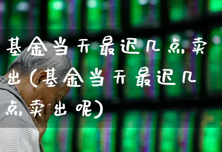 基金当天最迟几点卖出(基金当天最迟几点卖出呢)_https://www.wanyuyiyao.com_创业板_第1张