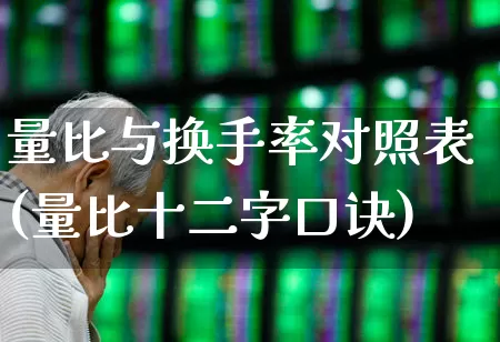 量比与换手率对照表(量比十二字口诀)_https://www.wanyuyiyao.com_北交所_第1张