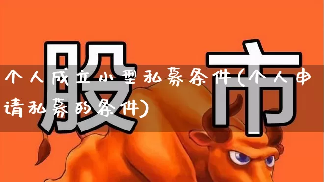 个人成立小型私募条件(个人申请私募的条件)_https://www.wanyuyiyao.com_深交所_第1张