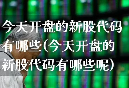 今天开盘的新股代码有哪些(今天开盘的新股代码有哪些呢)_https://www.wanyuyiyao.com_创业板_第1张