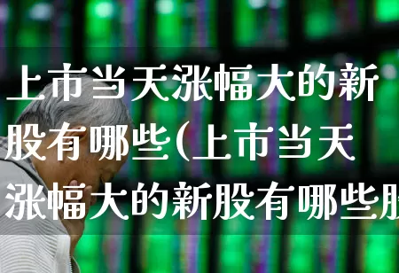上市当天涨幅大的新股有哪些(上市当天涨幅大的新股有哪些股票)_https://www.wanyuyiyao.com_深交所_第1张